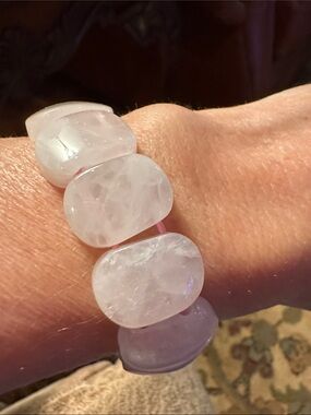 Delicate Pink Rose Quartz Stretch Bracelet